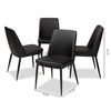 Baxton Studio Darcell Modern Black Faux Leather Upholstered Dining Chair 146-8789